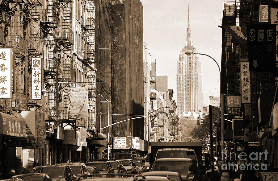 Vintage Chinatown and Empire State Photograph by RicardMN Photography