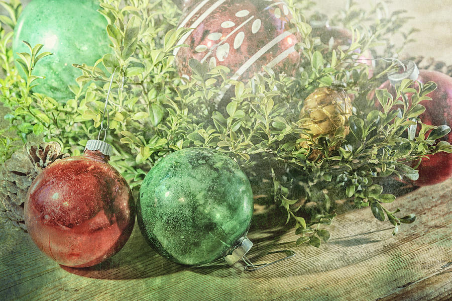 Vintage Christmas background Photograph by Marianne Campolongo