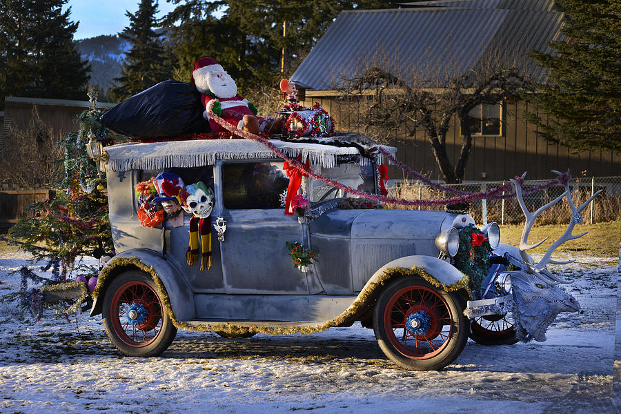 Vintage Christmas Car Photograph by Herman Robert - Fine Art America