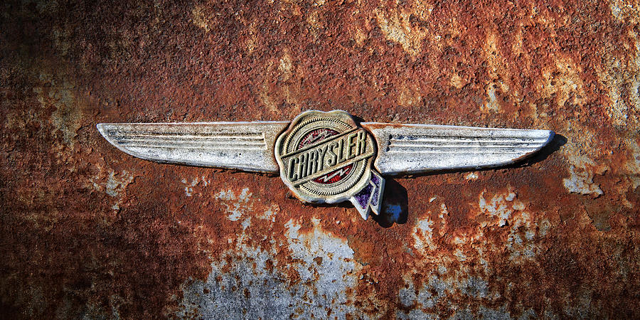 Vintage Chrysler Logo Panorama Photograph by Joe Myeress