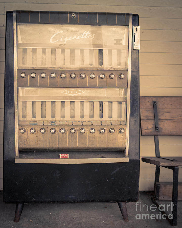 Vintage Cigarette Machine Photograph by Edward Fielding