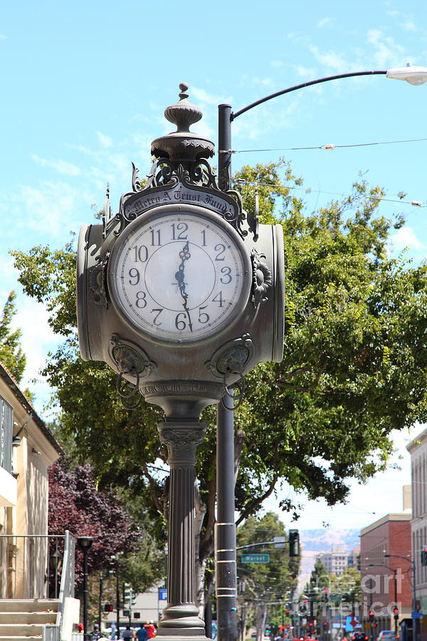 Vintage City Clock San Jose California 5D25214 Photograph by Wingsdomain Art and Photography
