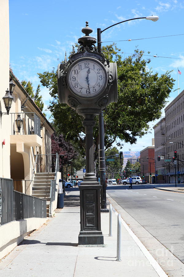 Vintage City Clock San Jose California 5D25215 Photograph by Wingsdomain Art and Photography