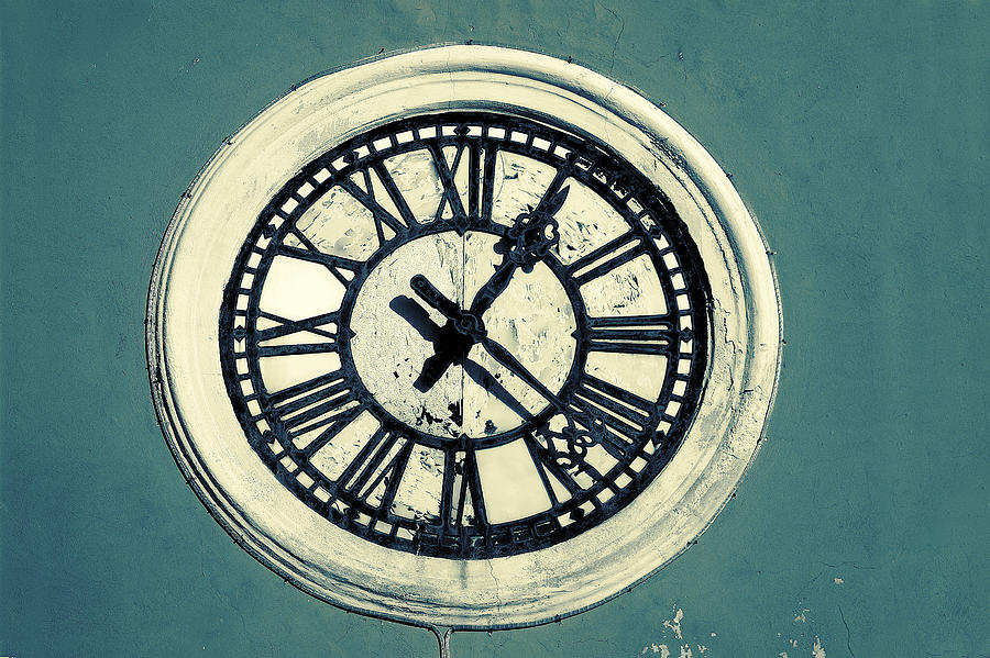 Architecture Photograph - Vintage Clock by Modern Abstract