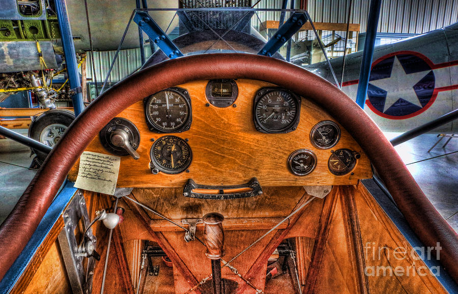 Vintage Cockpit - Flight Instruments Photograph by Lee Dos Santos