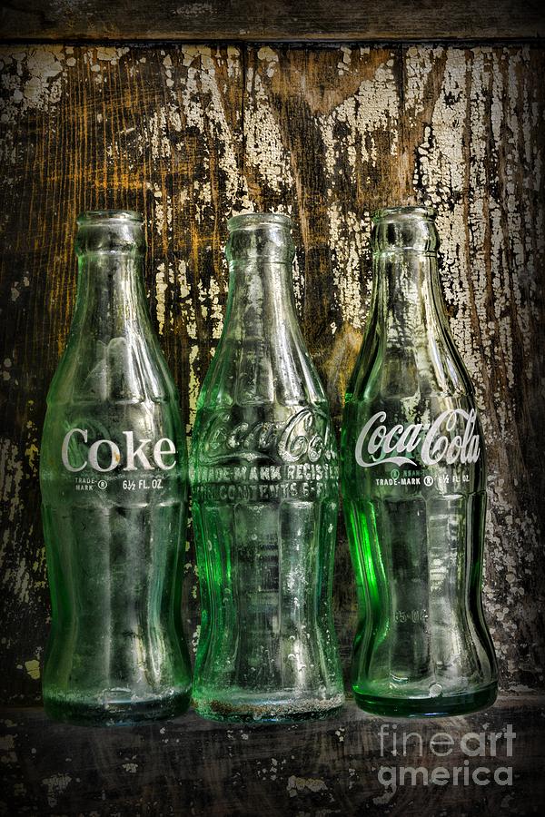 Vintage Photograph - Vintage Coke Bottles by Paul Ward