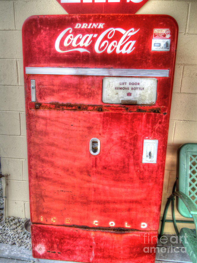 Vintage Coke Machine Photograph