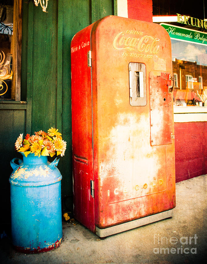 Soda Photograph - Vintage Coke Machine by Sonja Quintero