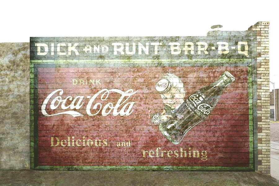 Vintage Cola Sign Mural II Photograph by Ann Powell