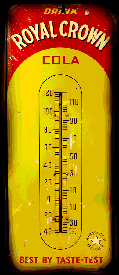Vintage Cola Thermometer Digital Art by Ann Powell