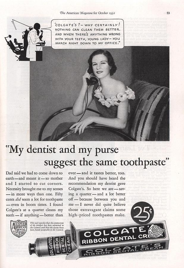 Vintage Colgate Toothpaste Ad Photograph by Georgia Clare