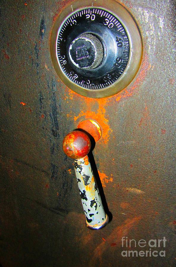 Vintage Combination Lock Safe Photograph by Susan Carella