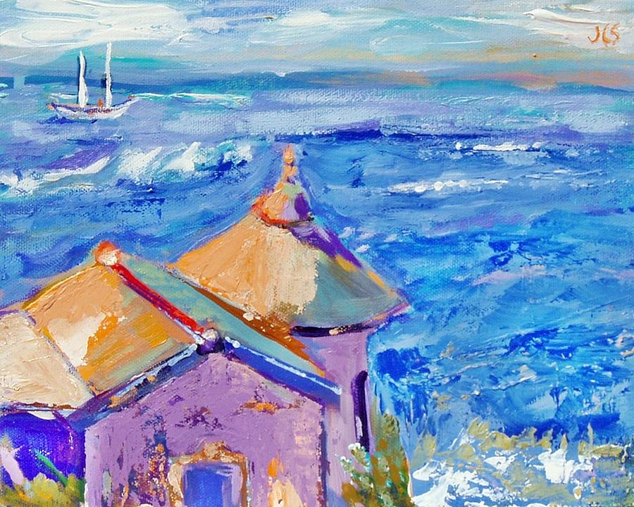 Boat Painting - Vintage Corona del Mar by JC Strong