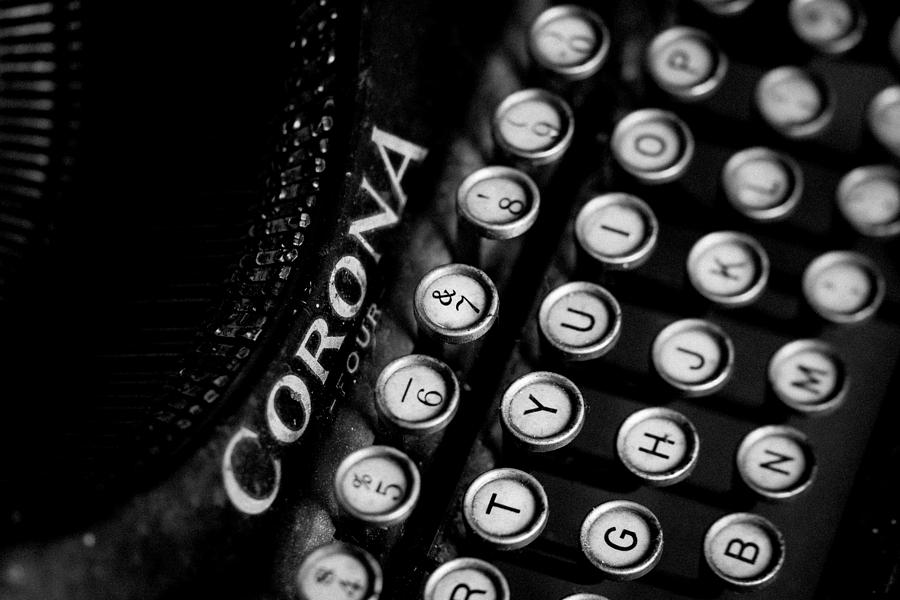Vintage Photograph - Vintage Corona Four Typewriter by Jon Woodhams