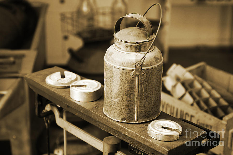 Vintage Creamery in Sepia Photograph by Lincoln Rogers