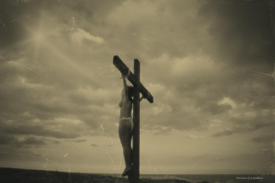 Vintage crucifixion scene I Photograph by Ramon Martinez