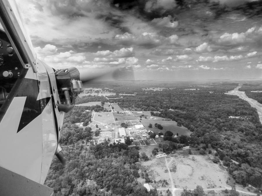 Black And White Photograph - Vintage Day in a Vintage Aircraft by Phil And Karen Rispin