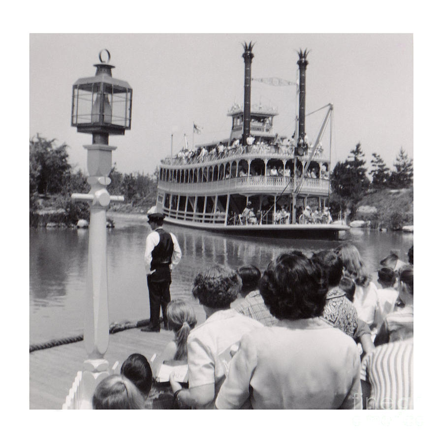 Anaheim Photograph - Vintage Disneyland Riverboat Ride 1958 by Connie Fox
