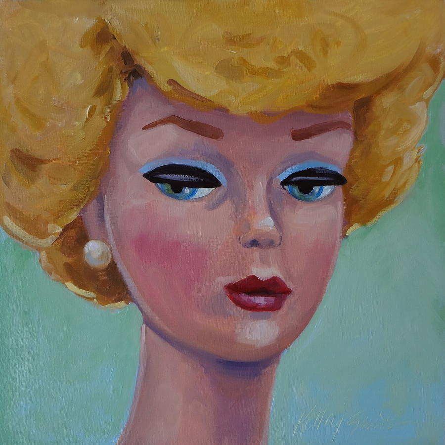 Fashion Doll Painting - Vintage Doll Series by Kelley Smith