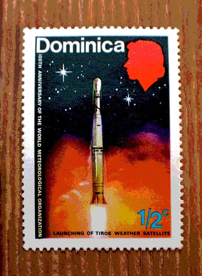 Vintage Photograph - Vintage Dominica Stamp by Deena Stoddard