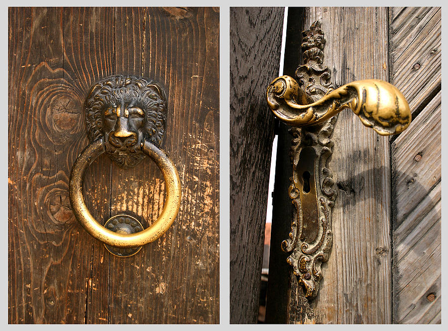 Vintage door knocker and handle  Photograph by Emanuel Tanjala