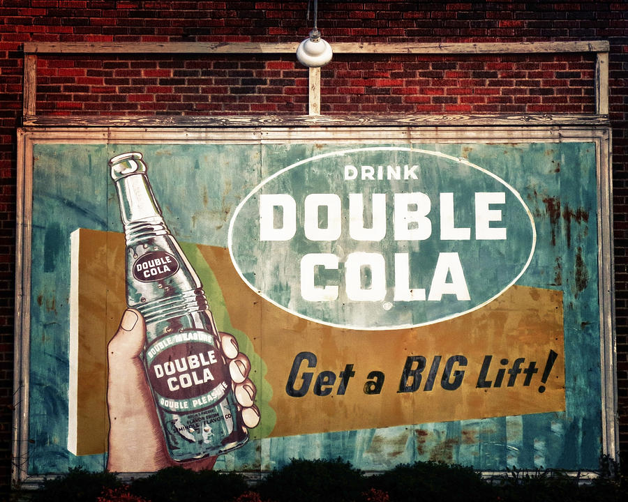 Vintage Double Cola Sign Photograph by Tony Grider