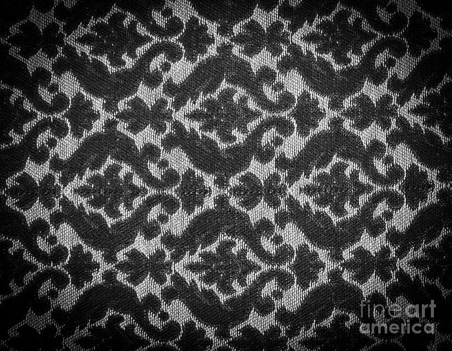 Vintage Fabric Black and White Photograph by THP Creative
