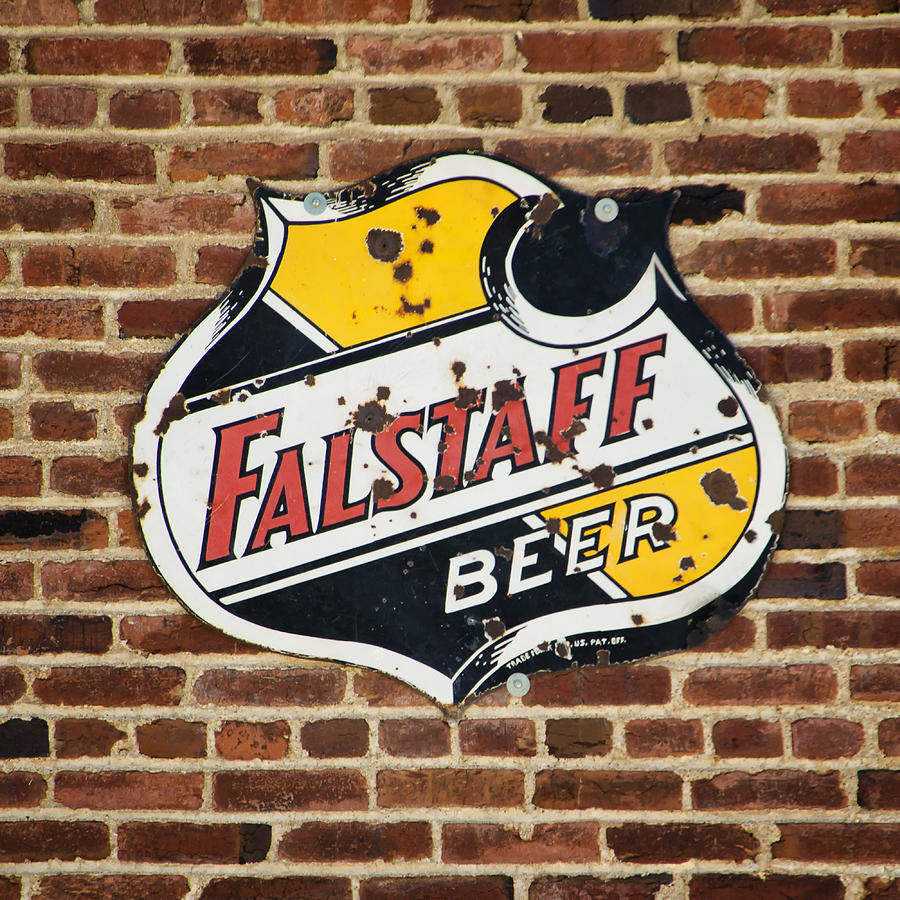 Vintage Falstaff Beer shield DSC07192 Photograph by Greg Kluempers