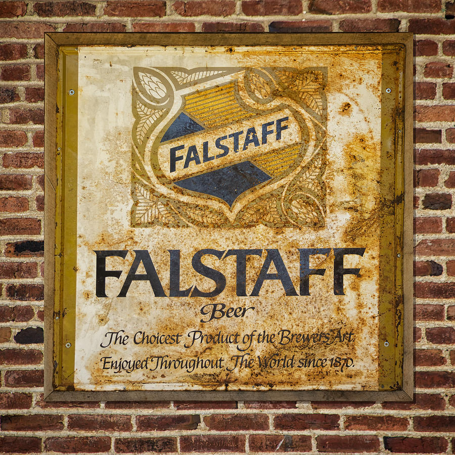 Vintage Falstaff Beer Sign square DSC07179 Photograph by Greg Kluempers