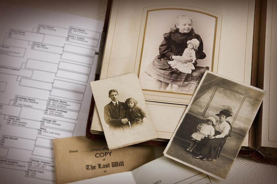 Vintage Family Photo Album And Documents Photograph by Andrew Bret Wallis