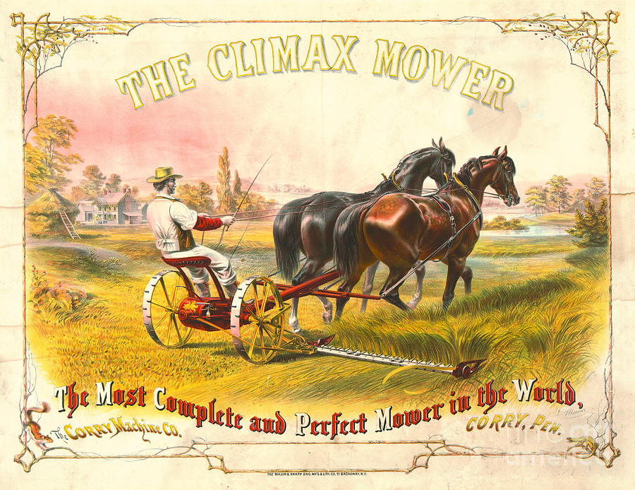 Vintage Farming Ad 1869 Photograph by Padre Art
