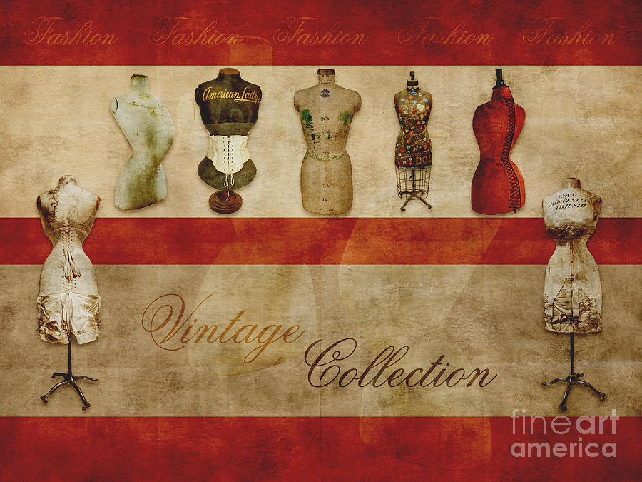 Vintage Photograph - Vintage Fashion Mannequins - 02t by Variance Collections