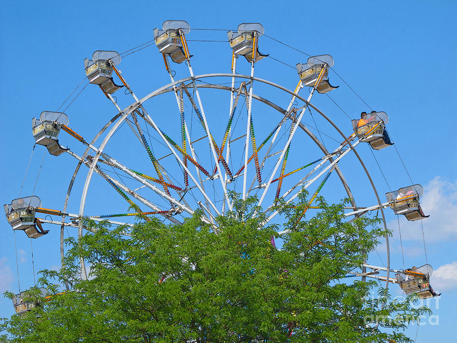 Vintage Ferris Wheel Photograph by Ann Horn