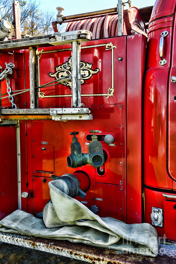 Fireman Photograph - Vintage Fire Truck by Paul Ward