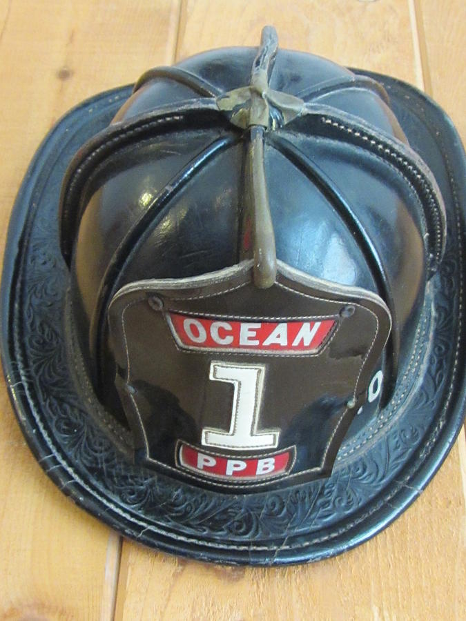 Vintage - Fireman - Helmet Photograph by Susan Carella