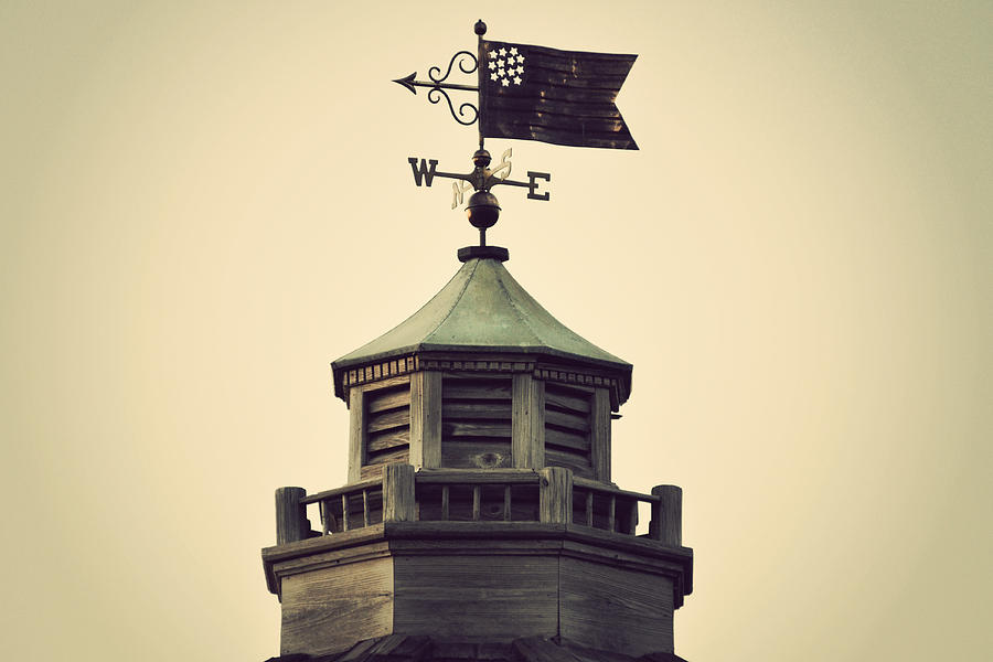 Vintage Flag Weathervane Photograph by Terry DeLuco