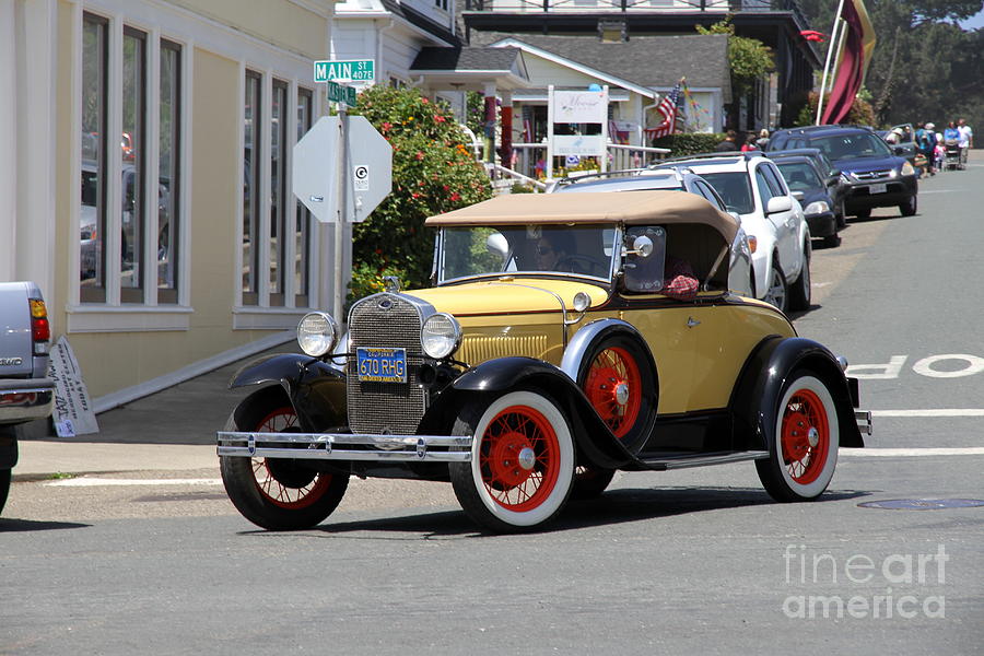 Transportation Photograph - Vintage Ford On Main Street by Christiane Schulze Art And Photography