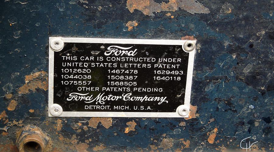 Vintage Ford Plate  Photograph by Colette V Hera Guggenheim