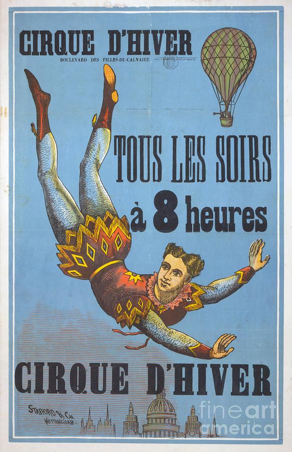 Vintage French Circus Poster Photograph by Edward Fielding