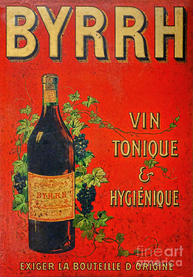 Vintage French Tin Sign Byrrh Photograph by Olivier Le Queinec