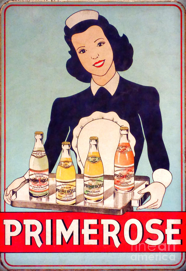Vintage French Tin Sign Primerose Photograph by Olivier Le Queinec