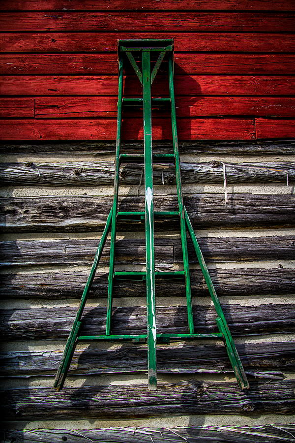 Vintage Fruit Ladder Photograph by Chuck De La Rosa