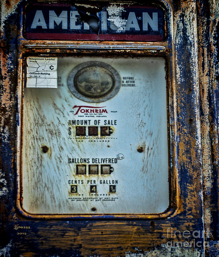 Vintage Gas Pumps Digital Art by Melissa Messick