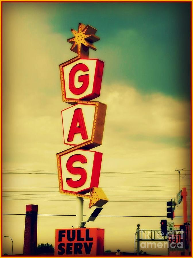 Vintage Gas Sign Photograph by Beth Ferris Sale