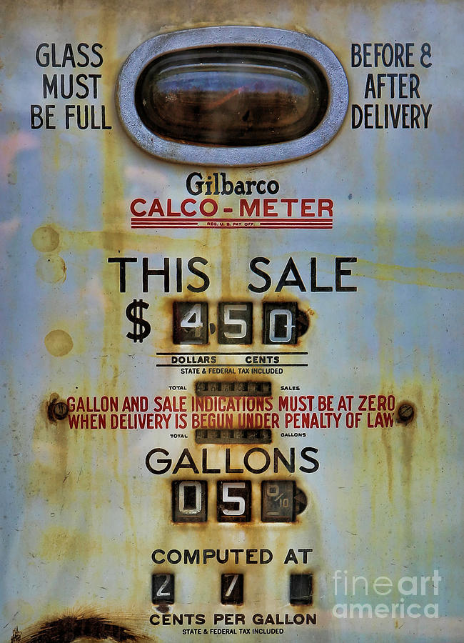 Vintage Gasoline Pump  Photograph by Lee Dos Santos