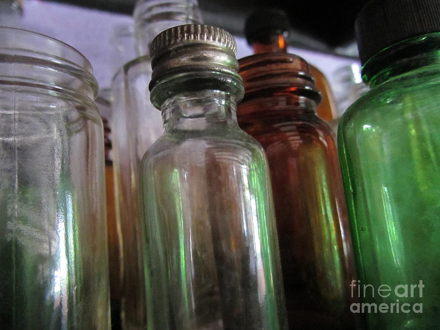 Vintage Glass Bottles  Photograph by Susan Carella