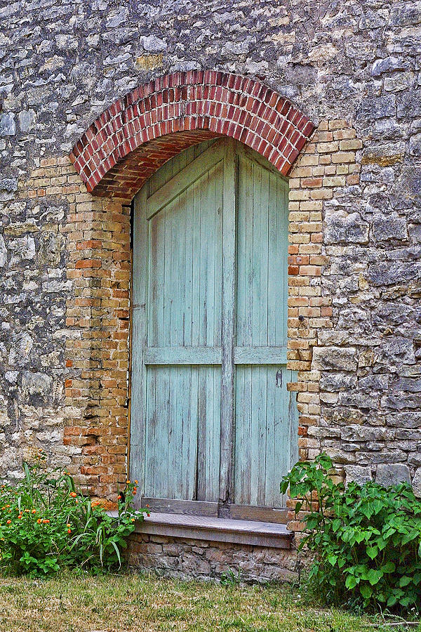 Vintage Green Door Photograph by Linda Phelps