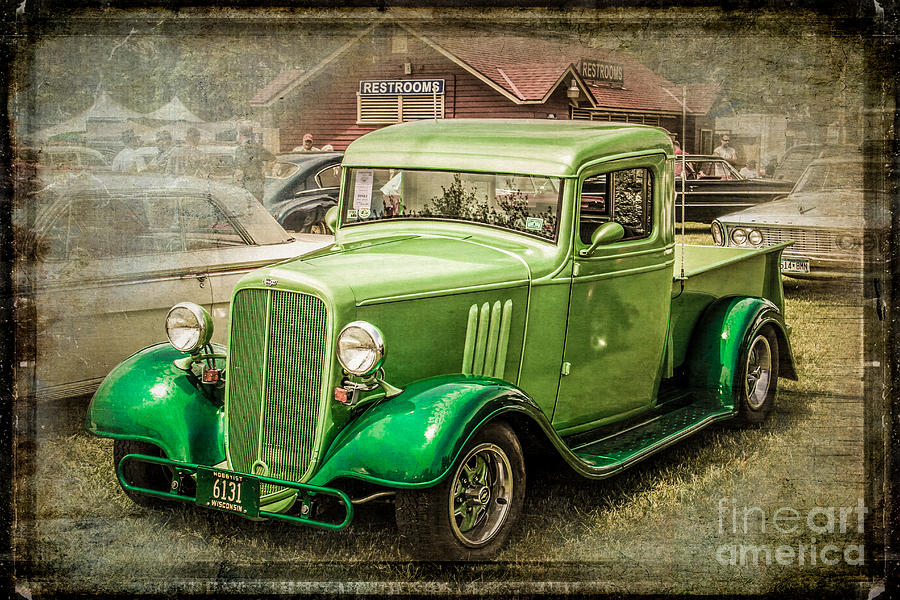 Vintage Green Pickup Photograph by Perry Webster