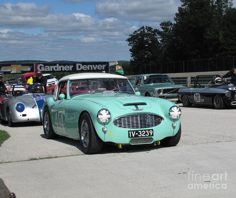 Vintage Healey In Starting Grid Photograph by Neil Zimmerman