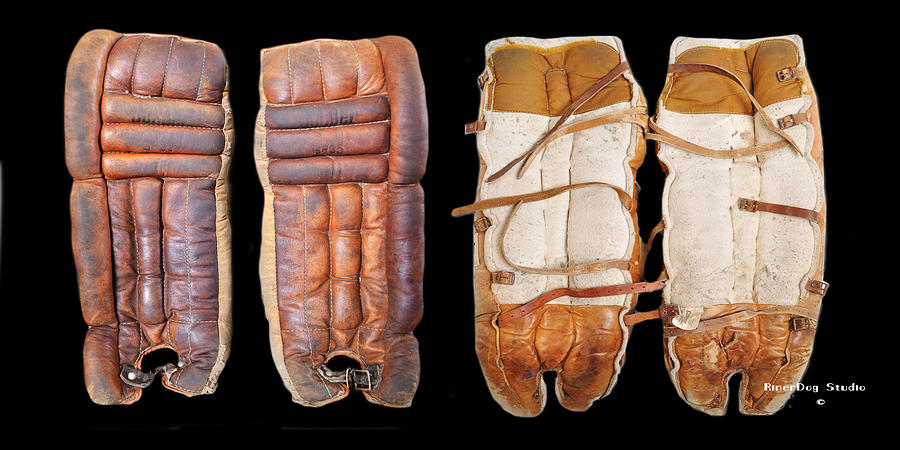 Vintage Hockey Shin Pads by Spencer Hall